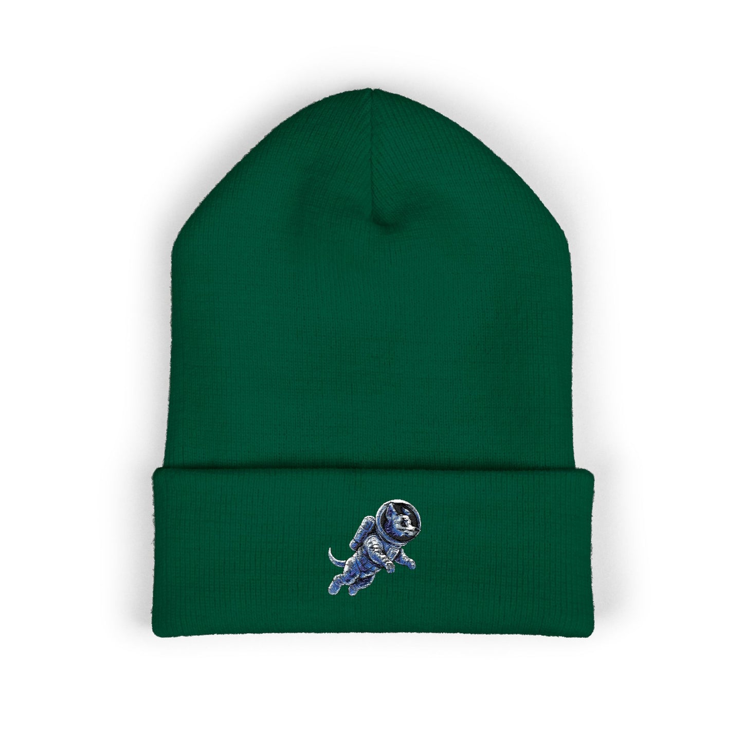 Space Dog Embroidered Beanie