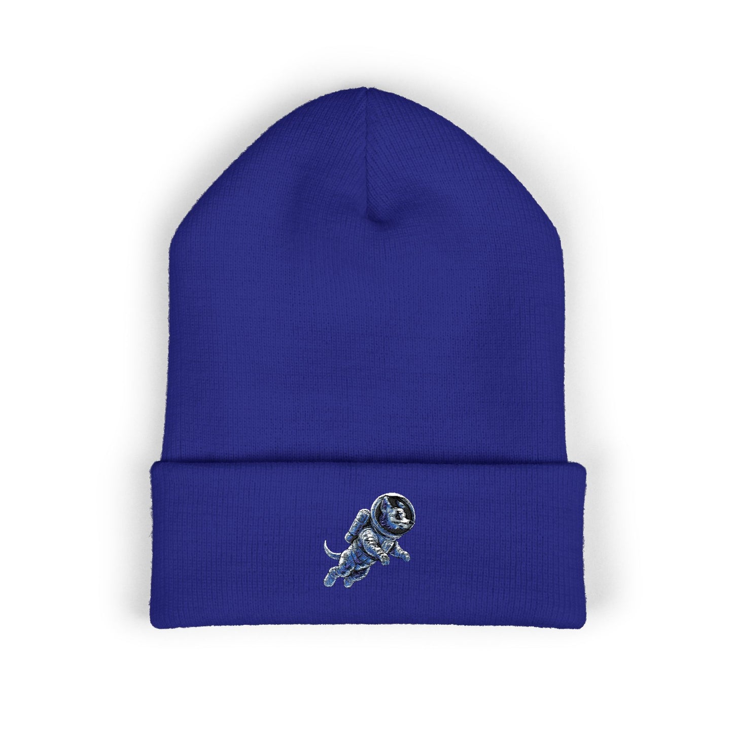 Space Dog Embroidered Beanie