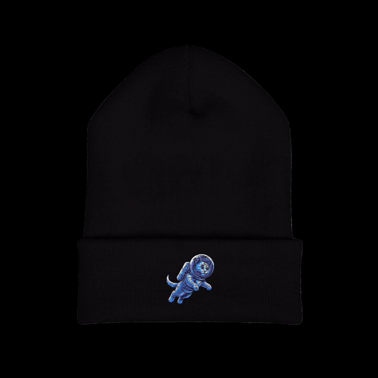 Space Kitty Embroidered Beanie