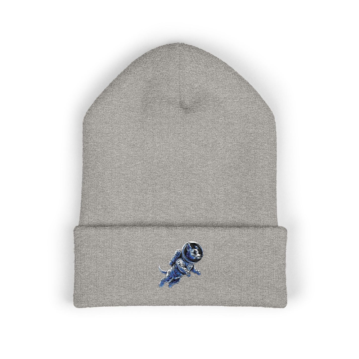 Space Dog Embroidered Beanie