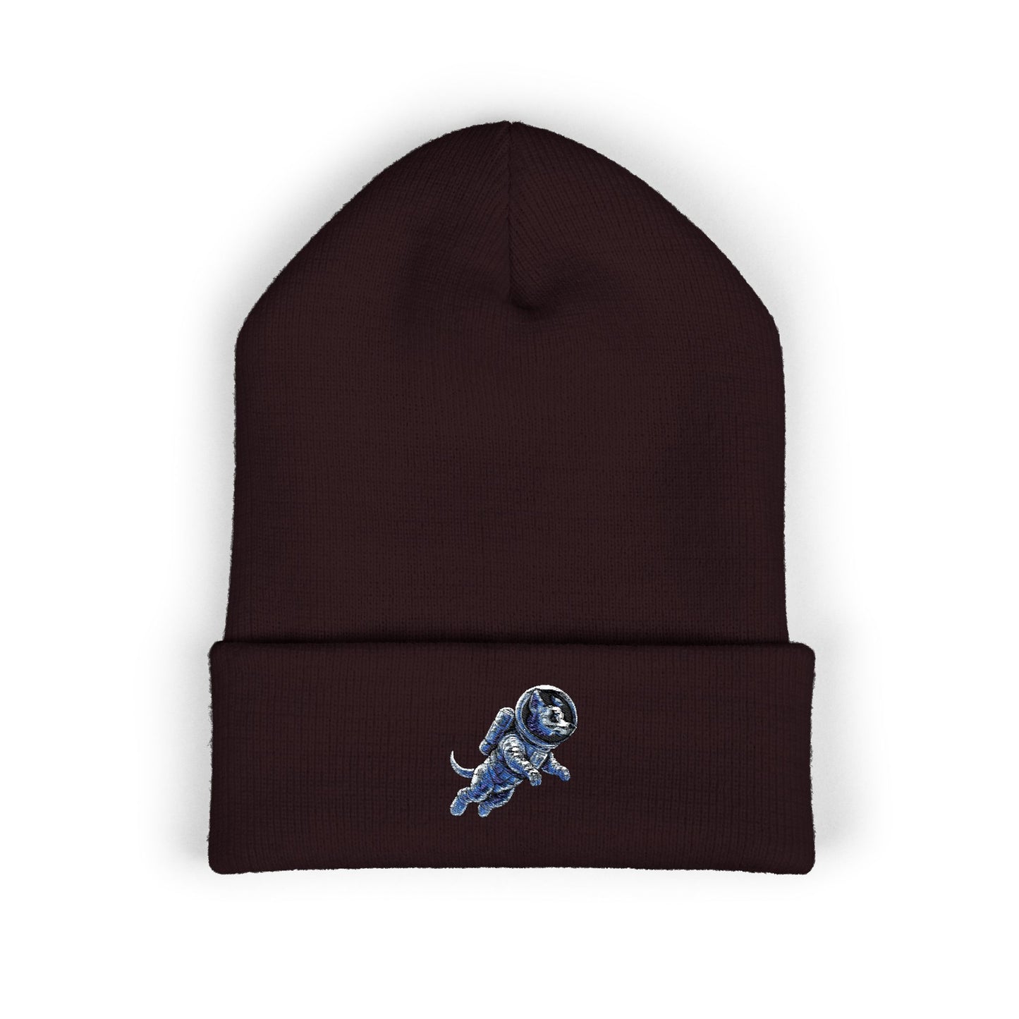 Space Dog Embroidered Beanie