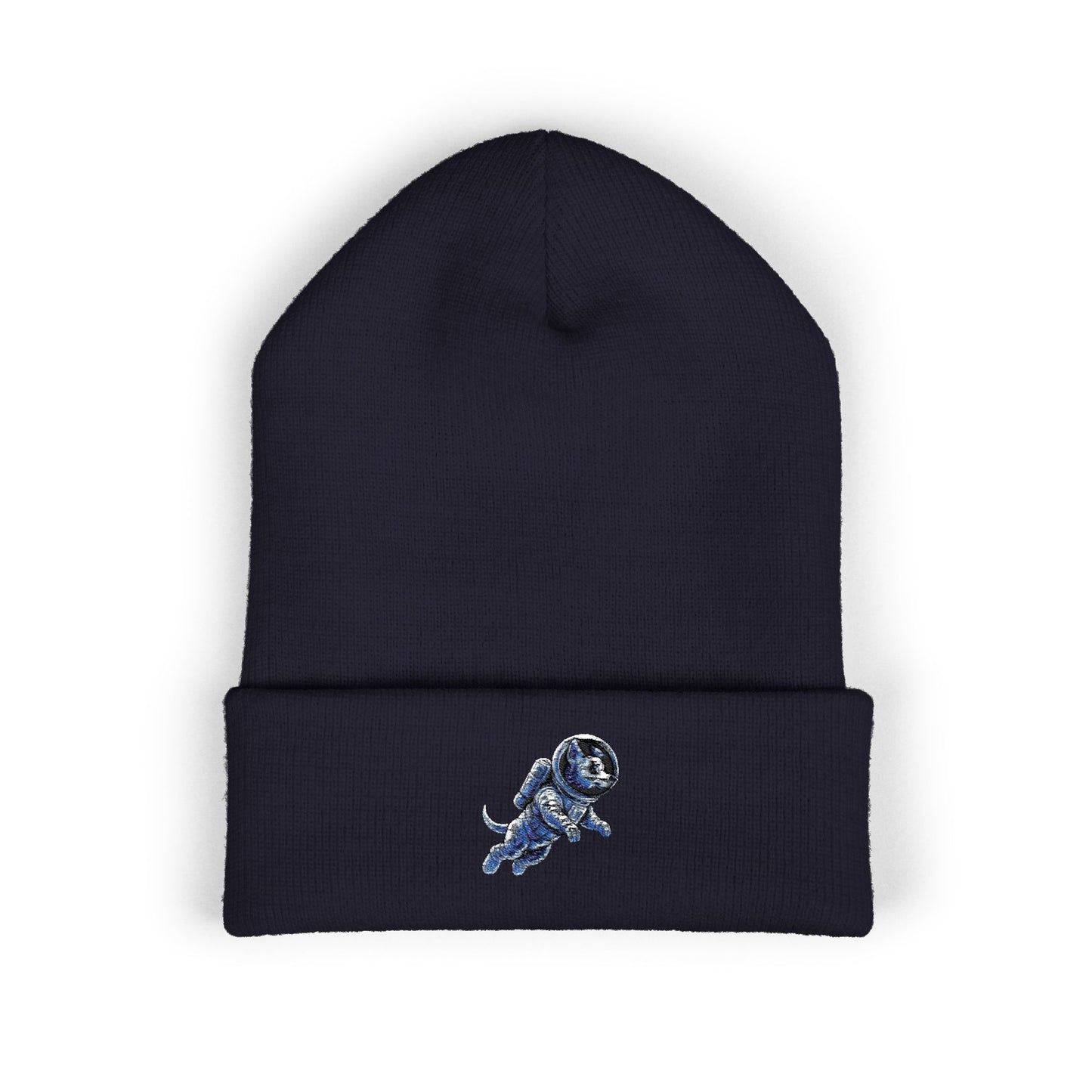 Space Dog Embroidered Beanie