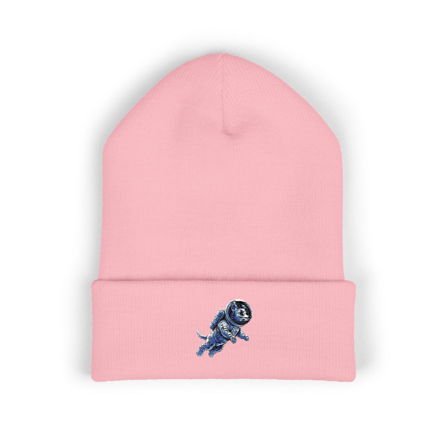 Space Dog Embroidered Beanie