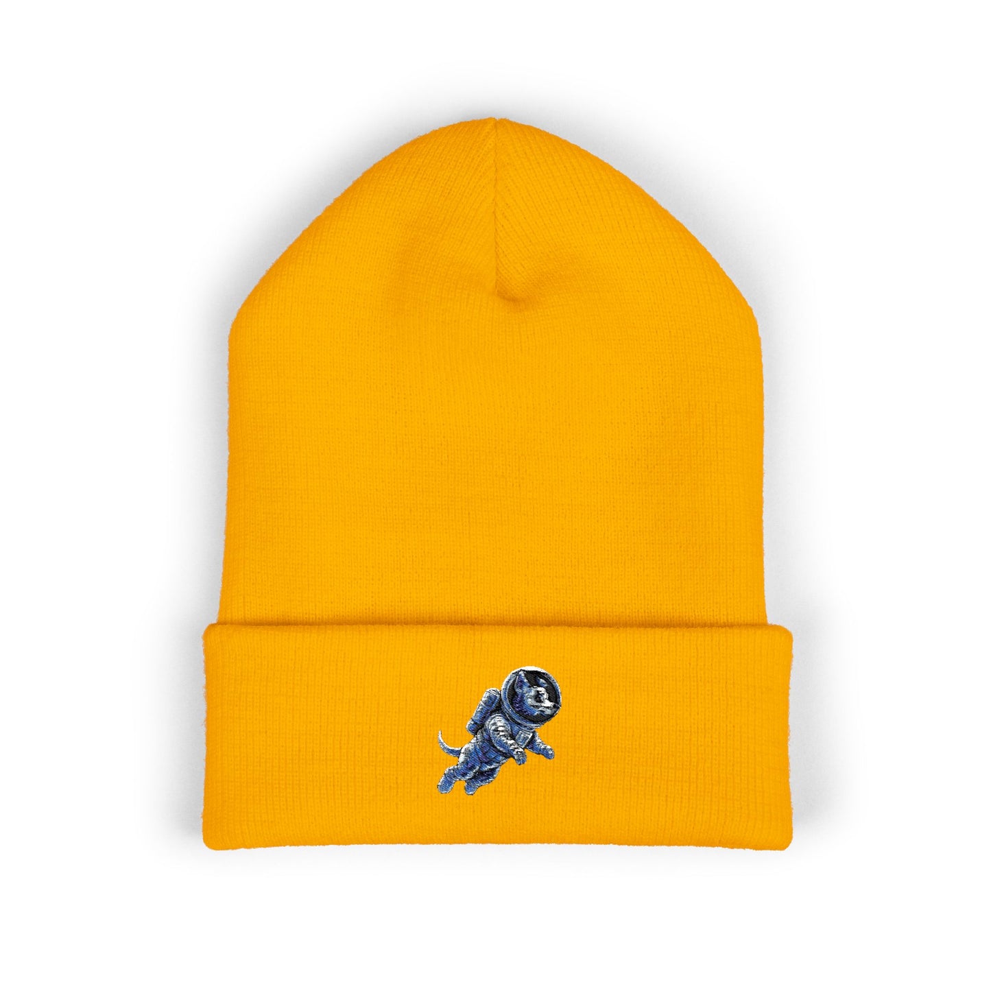 Space Dog Embroidered Beanie