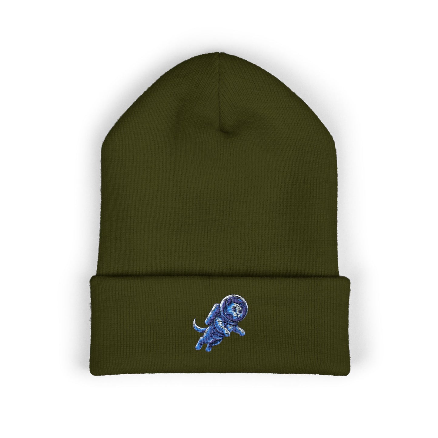 Space Kitty Embroidered Beanie