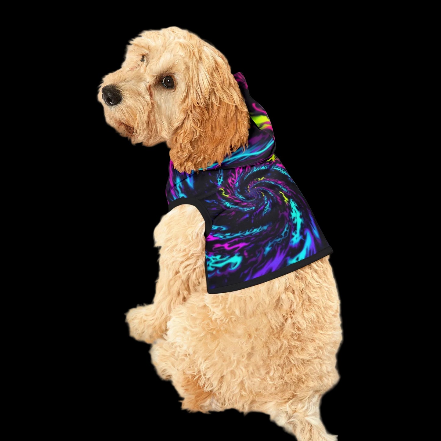 Neon Vortex Pet Hoodie (PetSync)