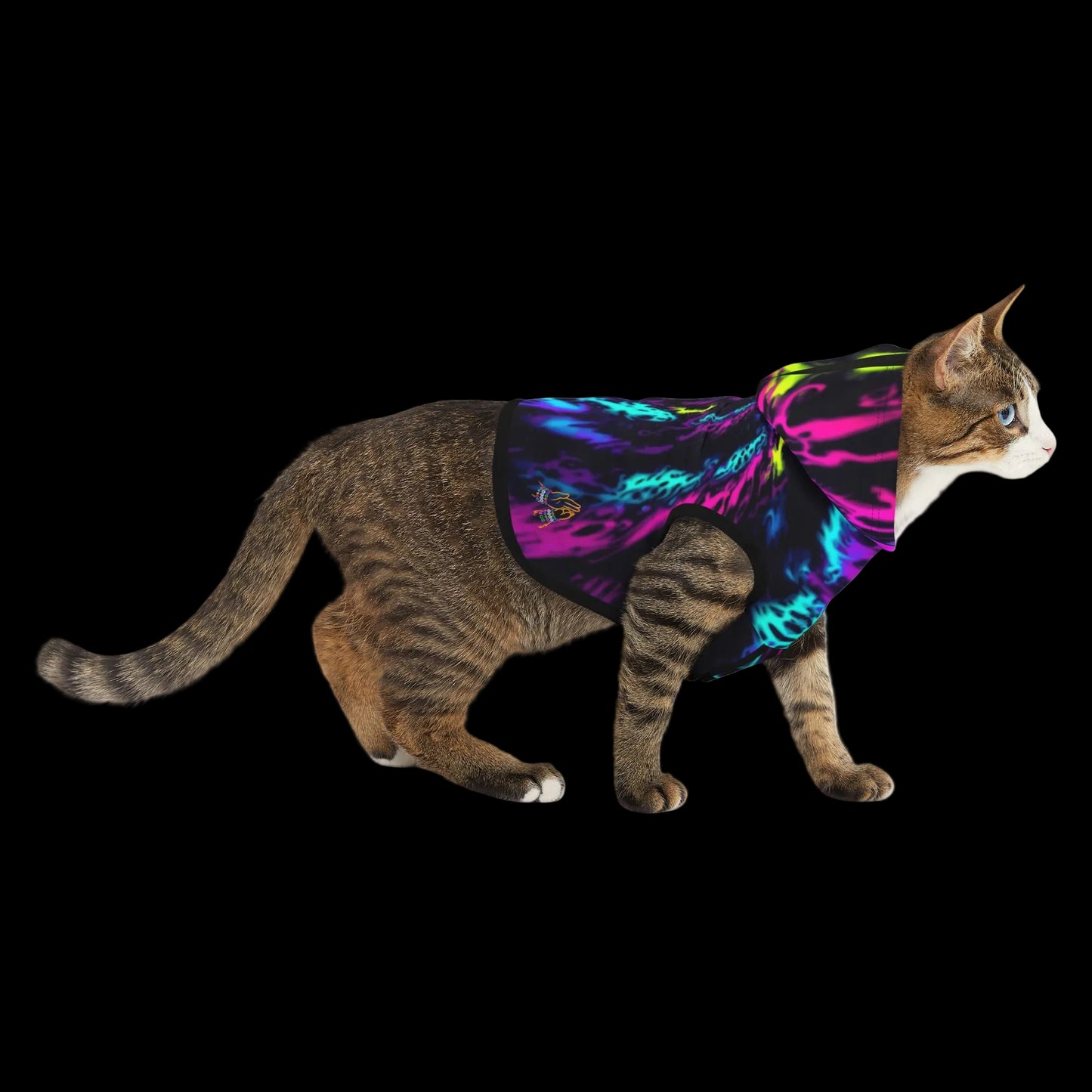 Neon Vortex Pet Hoodie (PetSync)