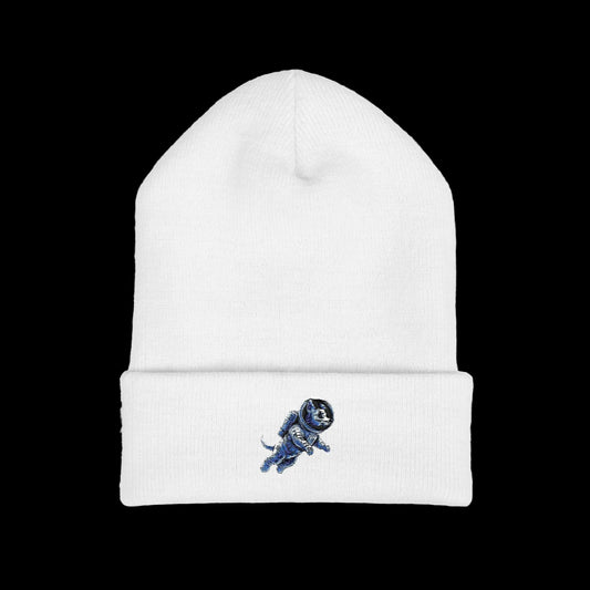 Space Dog Embroidered Beanie