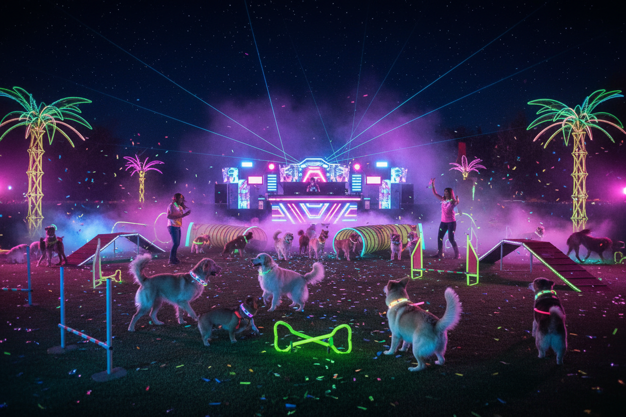 dog park combined with a rave